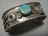 Marvelous Vintage Native American Navajo Royston Turquoise Sterling Silver Bracelet Old-Nativo Arts