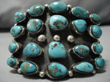 Marvelous Vintage Native American Navajo Spiderweb Turquoise Sterling Silver Bracelet Old-Nativo Arts