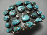 Marvelous Vintage Native American Navajo Spiderweb Turquoise Sterling Silver Bracelet Old-Nativo Arts