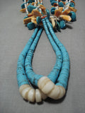 Marvelous Vintage Native American Navajo Turquoise Spiny Oyster Necklace Old-Nativo Arts