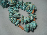 Marvelous Vintage Navajo Native American Jewelry jewelry Turquoise Sterling Silver Necklace-Nativo Arts