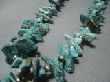 Marvelous Vintage Navajo Native American Jewelry jewelry Turquoise Sterling Silver Necklace-Nativo Arts