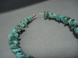Marvelous Vintage Navajo Native American Jewelry jewelry Turquoise Sterling Silver Necklace-Nativo Arts