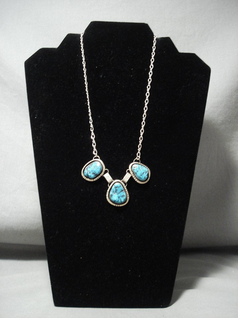 Marvelous Vintage Navajo Old Morenci Turquoise Native American