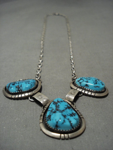 Marvelous Vintage Navajo Old Morenci Turquoise Native American Marvelous Vintage Navajo Old Morenci Turquoise Native American