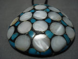 Marvelous Vintage Santo Domingo Inlaid Turquoise Shell Native American Necklace-Nativo Arts