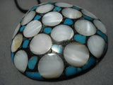 Marvelous Vintage Santo Domingo Inlaid Turquoise Shell Native American Necklace-Nativo Arts