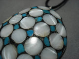 Marvelous Vintage Santo Domingo Inlaid Turquoise Shell Native American Necklace-Nativo Arts