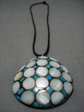Marvelous Vintage Santo Domingo Inlaid Turquoise Shell Native American Necklace-Nativo Arts