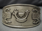 Marvelous Vintage Zuni Native American Sterling Silver Bracelet Old-Nativo Arts