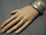 Marvelous Vintage Zuni Native American Sterling Silver Bracelet Old-Nativo Arts