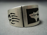 Marvelous Zuni Vintage Sterling Native American Jewelry Silver Myron Ring Old-Nativo Arts