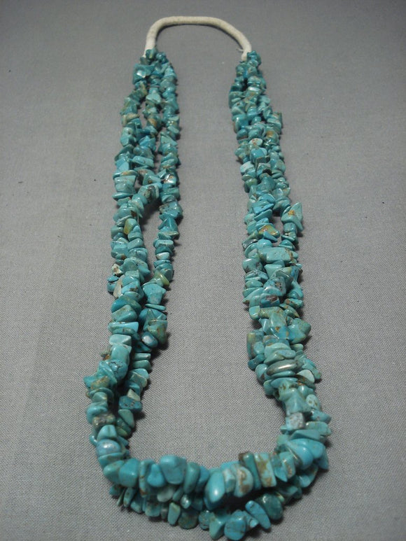 Massive Vintage Navajo Native American Jewelry jewelry Turquoise Necklace Old Pawn-Nativo Arts