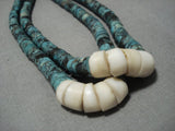 Mega Turquoise!! Vintage Navajo Native American Necklace Old-Nativo Arts