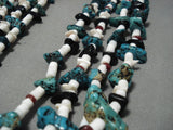 Mega Turquoise!! Vintage Navajo Native American Necklace Old-Nativo Arts