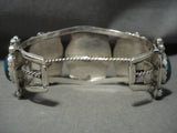 Mesmerizing Navajo Blue Diamond Turquoise Native American Jewelry Silver Bracelet-Nativo Arts