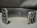 Mesmerizing Navajo 'Midnight Petroglyphs' Turquoise Native American Jewelry Silver Bracelet-Nativo Arts