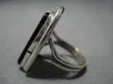 Midnight Space Kachina Turquoise Inlay Sterling Silver Native American Jewelry Navajo Ring-Nativo Arts