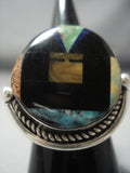 Midnight Space Kachina Turquoise Sterling Native American Jewelry Silver Navajo Ring-Nativo Arts