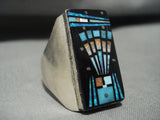 Midnight Space Nightsky Navajo Turquoise Maiden Native American Jewelry Silver Ring-Nativo Arts