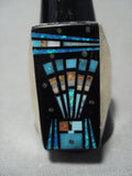 Midnight Space Nightsky Navajo Turquoise Maiden Native American Jewelry Silver Ring-Nativo Arts