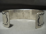 Mind Boggling Vintage Navajo 'Domed Bisbee Turquoise' Native American Jewelry Silver Bracelet Old-Nativo Arts