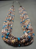 Mind Boggling Yazzie Navajo Sterling Native American Jewelry Silver Shell Bisbee Turquoise Necklace Old-Nativo Arts