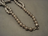Monumental Huge And Old Vintage Navajo Squash Blossom Native American Jewelry Silver Necklace-Nativo Arts