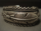 More Unique And Fascinating Vintage Navajo Ben Begaye Native American Jewelry Silver Feather Bracelet-Nativo Arts