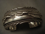 More Unique And Fascinating Vintage Navajo Ben Begaye Native American Jewelry Silver Feather Bracelet-Nativo Arts