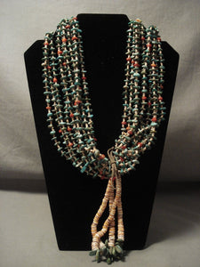 More Unique Modernistic Navajo Native American Jewelry jewelry Rye Whitegoat Natural Turquoise Necklace-Nativo Arts
