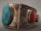 More Unique Vintage Kee Joe (d.) Turquoise Navajo Native American Jewelry Silver Bracelet-Nativo Arts