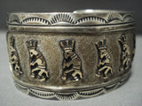 More Unique! Vintage Navajo Thomas Singer Sterling Native American Jewelry Silver Gold Dancer Bracelet-Nativo Arts