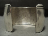Mudhead Dancing Kachian Wide Vintage Navajo Native American Jewelry Silver Bracelet Old-Nativo Arts