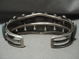Museum And Vivid 'Natural Graduating Turquoise' Native American Jewelry Silver Bracelet Old-Nativo Arts