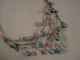 Museum 'Branches Of Native American Jewelry Silver' Turquoise Vintage Laguna Native American Jewelry Silver Necklace-Nativo Arts