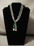 Museum Cerrillos Turquoise Very Rare Old Vintage Santo Domingo Necklace-Nativo Arts