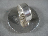 Museum Huge Vintage Navajo 'Round Spiny Oyster' Native American Jewelry Silver Ring-Nativo Arts