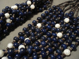 Museum Modernistic Navajo Native American Jewelry jewelry 'Rounded Lapis' Necklace-Nativo Arts