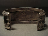 Museum Natural Turquoise Vintage Navajo Native American Jewelry Silver Bracelet-Nativo Arts