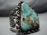 Museum Quality! Rare Vintage Native American Jewelry Navajo Royston Turquoise Sterling Silver Bracelet-Nativo Arts