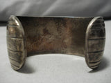 Museum Quality Thick Heavy Vintage Native American Navajo Turquoise Sterling Silver Bracelet-Nativo Arts