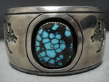 Museum Quality Vintage Native American Jewelry Navajo Bisbee Turquoise Sterling Silver Bracelet-Nativo Arts