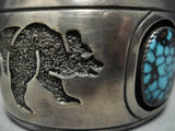 Museum Quality Vintage Native American Jewelry Navajo Bisbee Turquoise Sterling Silver Bracelet-Nativo Arts