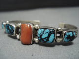 Museum Quality Vintage Native American Jewelry Navajo Blue Wind Turquoise Sterling Silver Bracelet-Nativo Arts