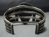 Museum Quality Vintage Native American Jewelry Navajo Green Turquoise Pau Begay Sterling Silver Bracelet-Nativo Arts
