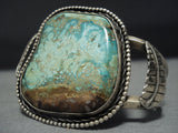 Museum Quality! Vintage Native American Jewelry Navajo Green Turquoise Sterling Silver Bracelet-Nativo Arts