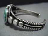 Museum Quality Vintage Native American Jewelry Navajo High Gr8 Green Turquoise Sterling Silver Bracelet-Nativo Arts