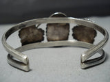 Museum Quality Vintage Native American Jewelry Navajo Maple Leaf Sterling Silver Turquoise Bracelet Old-Nativo Arts