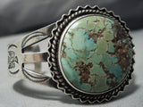 Museum Quality Vintage Native American Jewelry Navajo Natural Royston Turquoise Sterling Silver Bracelet-Nativo Arts